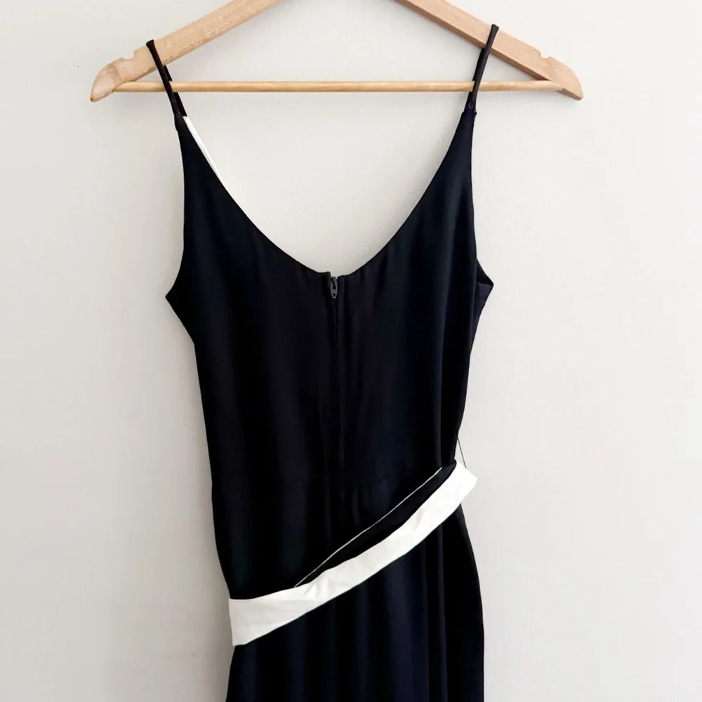 Vintage 90s Color-block Black and White Jumpsuit women’s small
